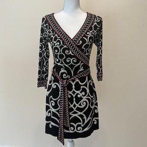 White House Black Market Wrap Scroll Dress